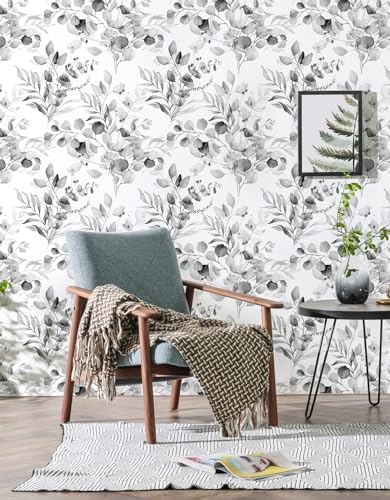 HAOKHOME Black Eucalyptus Peel and Stick Wallpaper Contact Paper Cabinets - Image 2