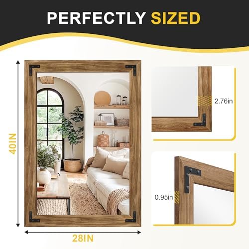 Wood Bathroom Mirror - Image 2