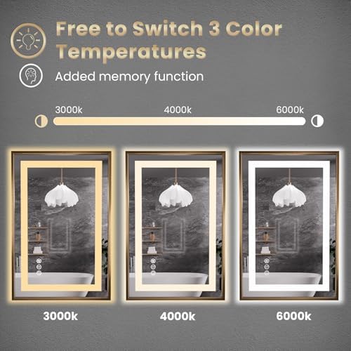 Amorho 48"X36" LED Bathroom Mirror - Image 4