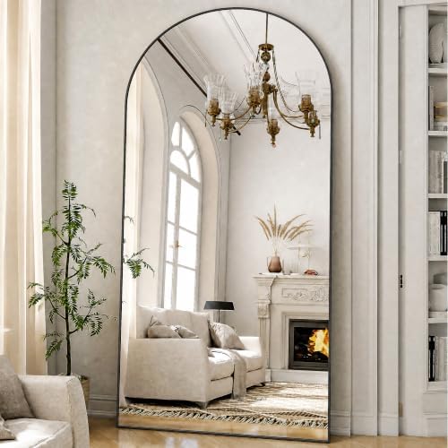 Arched Big Full Length Mirror 78"x35" Leaning Hanging Black - Image 2