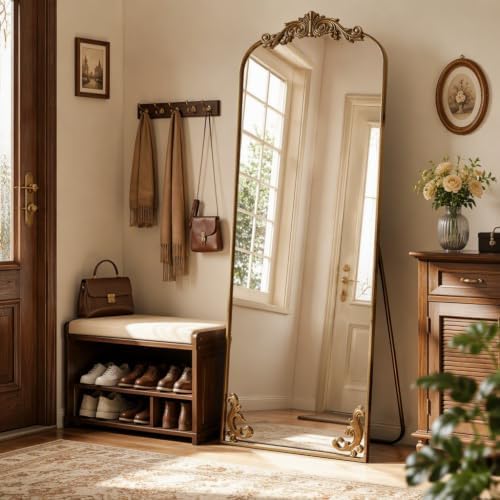 21"x 64" Arched Full Length Mirror, Freestanding Floor Mirror - Image 3