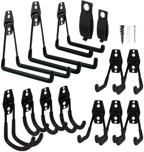 Garage Hooks Heavy Duty 14 Pack, Steel Garage Storage Hooks, Tool Hangers by GARDENANDTOOL