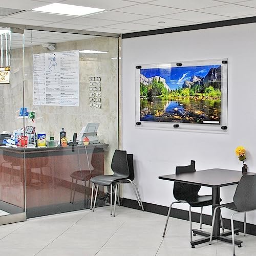 Azar Displays 105536-BLK Acrylic Floating Double Panel Wall Frame, Overall: 28" - Image 3