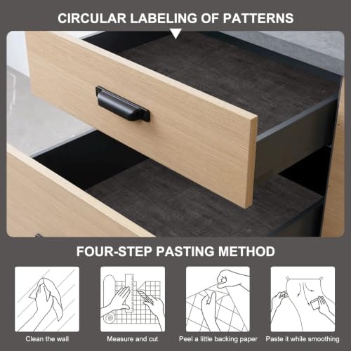 Brown Modern Concrete Wallpaper Peel and Stick Contact Paper 15.7"x472" - Image 3