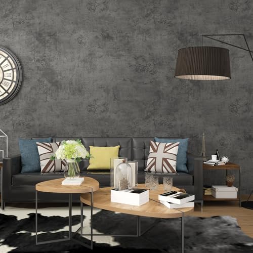 JSEVEM 48"×118" Dark Grey Concrete Contact Paper Self Adhesive Gray Faux Cement - Image 6