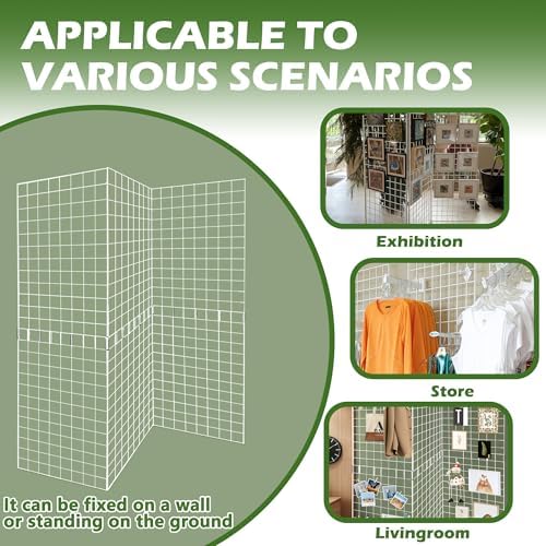 Grid Wall Panels 3 Pcs, Commercial Grade Gridwall Panels, Metal Grid Wall Panel - Image 6