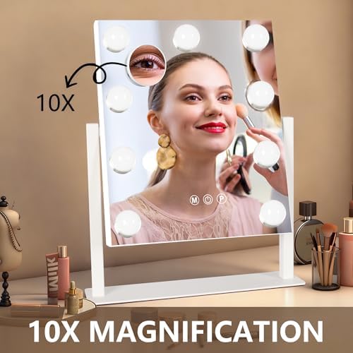 Ratsamee Rechargeable Vanity Mirror, 8000mAh 12"×14" Makeup Mirror - Image 6