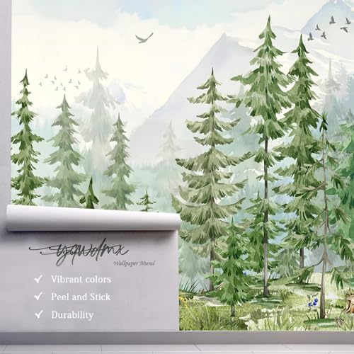 YQWDMX - Green Tropical Jungle Peel and Stick Wallpaper murals - Image 4