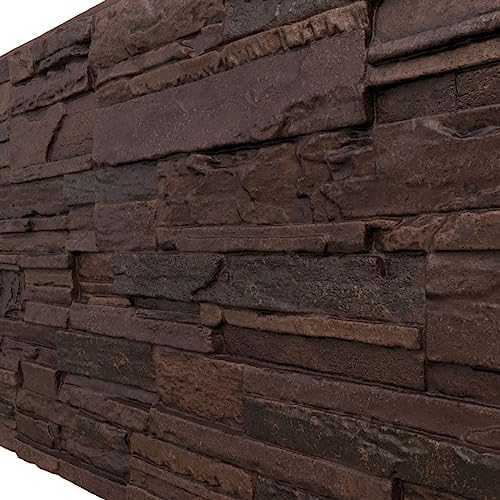 EverStone Cascade Faux Stone Panel, 48 5/8"W x 24 3/4"H x 1 1/4"D, Deep Creek - Image 7