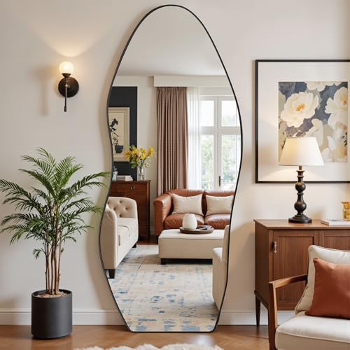 Antok Irregular Full Length Mirror, Standing Hanging Leaning Irregular Mirrors - Image 2