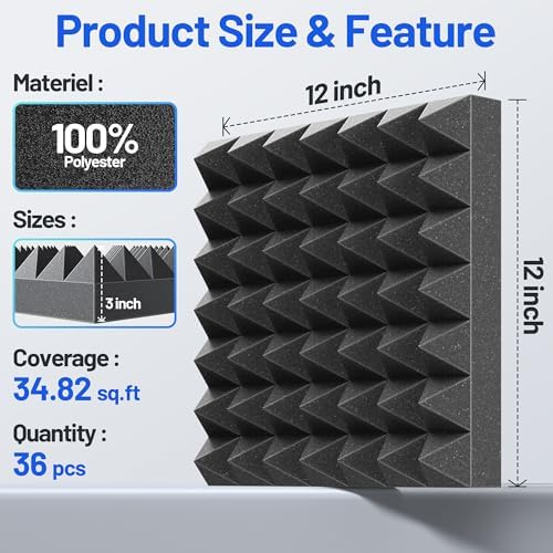 36 Pack Sound Proof Foam Panels - Image 6