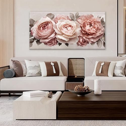 TAIJXAGSG Wall Art For Living Room Prints Flower Painting White Wall Art Modern - Image 5
