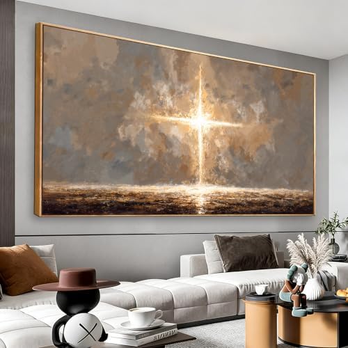 Abstract Canvas Wall Art Decor Living Room Brown Minimalist Wall Art Prints by QILISHEN-