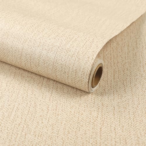 Grasscloth Peel and Stick Wallpaper Faux Linen Contact Paper 15.7inch x by MANONIRIA