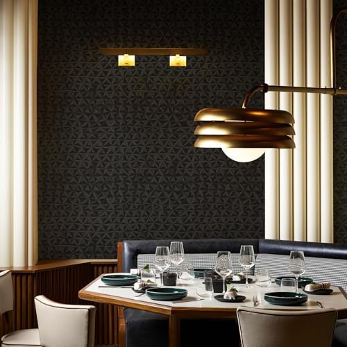 Simon&Siff 3D Black Wallpaper Peel and Stick Star Textured Wallpaper 17.3"X59" - Image 3