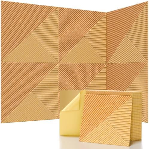 6 Pack Peel and Stick Acoustic Wall Panels by Temgcuam