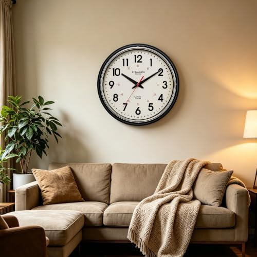 Wall Clock Metal 12.4" Countryside Style Wall Clocks Retro Vintage Classical - Image 5