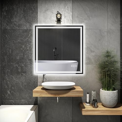 Ratsamee 30"x30" LED Bathroom Mirror - Image 2