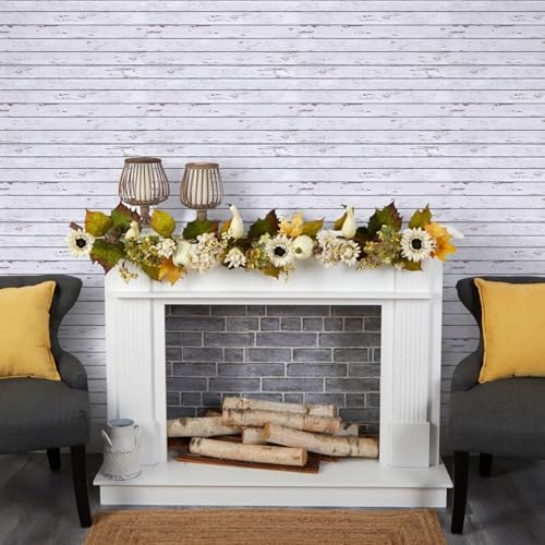 COMSTICKC 3D Faux Wood Wall Sticker Peel and Stick Shiplap - Image 6