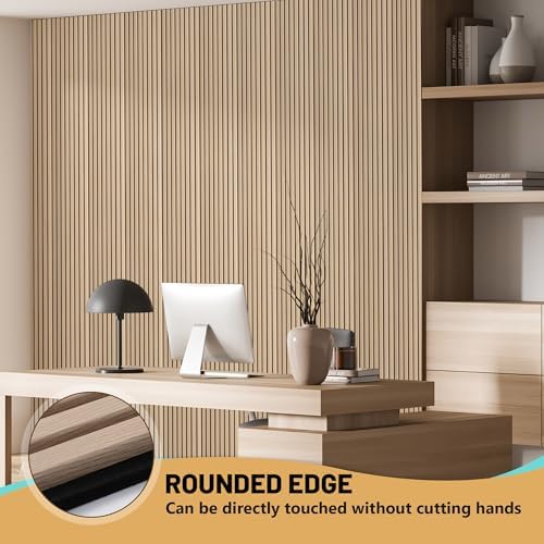 Wood Slat Acoustic Panels, 94.5 x 12.6 Inch - Image 4
