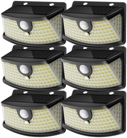 Aootek Solar Motion Sensor Lights Outdoor 120 LEDs, 6 Pack by Lightupeveryconer