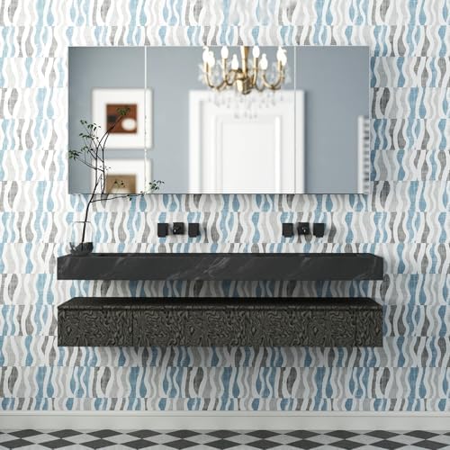 GloryTik Geometric Peel and Stick Wallpaper, Modern Self Adhesive Waterproof - Image 4