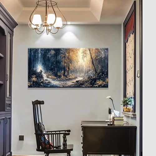 TAIJXAGSG Canvas Wall Art Decor Prints Natural Modern Wall Art Forest Black - Image 3