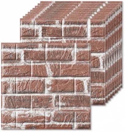 3D Wall Panels Peel and Stick Faux Foam Brick Wallpaper Covering by Umedol