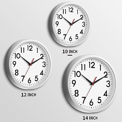 DAXSMY 10 Inch Wall Clock, Battery Operated Silent Non Ticking - Image 3