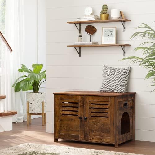 DINZI LVJ Long Wall Shelves, 31.5Inch Wooden Wall Mounted Shelves - Image 4