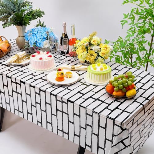 Chuangdi 2Pcs 4.5 x 9ft Brick Stone Backdrop Wallpaper Tablecloth - Image 4