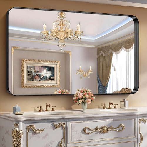 CIRCUMI Black Bathroom Mirror - Image 6