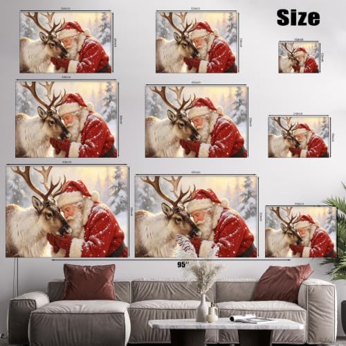 AVANT GARDE CANVAS Christmas Canvas Wall Art, Santa Claus Tenderly Petting - Image 6