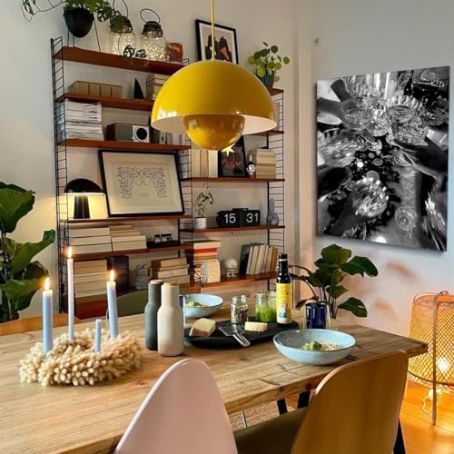 Poster Black and White Wall Art Champagne Poster Vintage Bar Print Canvas Art - Image 5