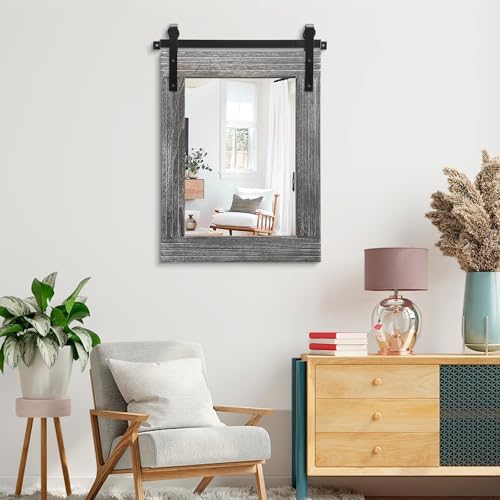 AAZZKANG Wall Mirror Large Rectangle Barn Door Mirrors - Image 6