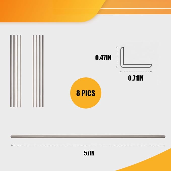 OUZUGIE 8-Pack 57 Inches, WPC Slat Wall Panel Trim, Corner Guard - Image 2
