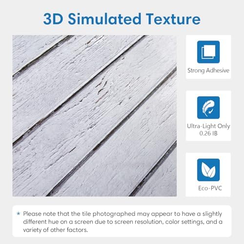 COMSTICKC 3D Faux Wood Wall Sticker Peel and Stick Shiplap - Image 3