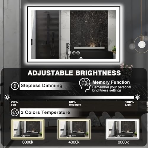 EchosLife 60x36 LED Mirror for Bathroom - Image 5
