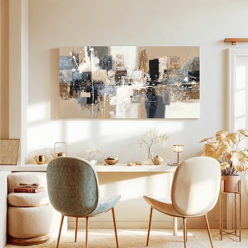 Tsomzxng Black Abstract Canvas Wall Art Decor - Image 5