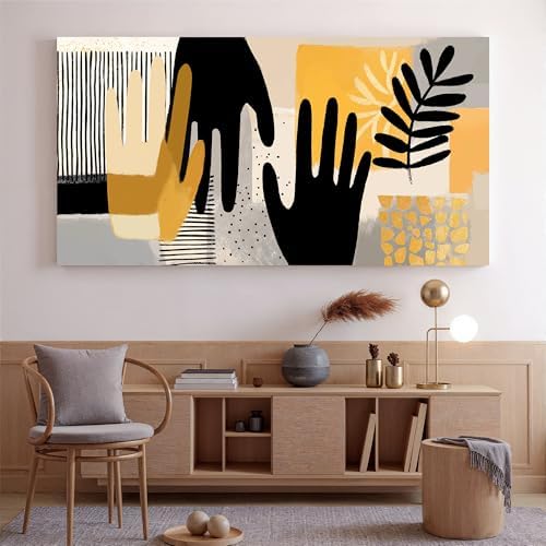 I@U Large Boho Wall Art Decor Modern Minimalist Boho Wall Art Prints Abstract - Image 2