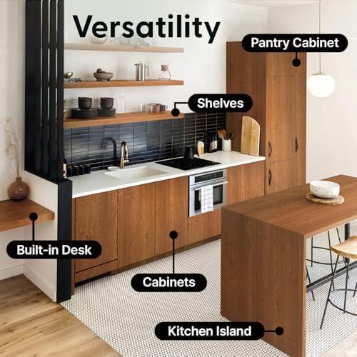 Brown Wood Grain Contact Paper, 17.3" x 118" Peel and Stick Wallpaper, - Image 4
