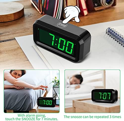KWANWA 1.2 Inch Small Digital Alarm Clock, Battery Operated Portable Desk Clock - Image 6