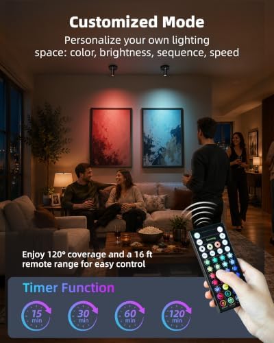 EZVALO RGB Indoor Spotlights, LED Accent Lights, Wall Decor Uplights. - Image 4