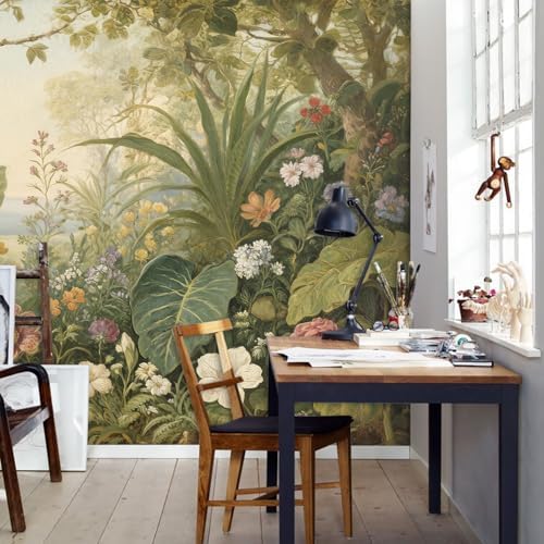 European Style Flowers, Plants murals Woodland Tree Peel and Stick self - Image 5