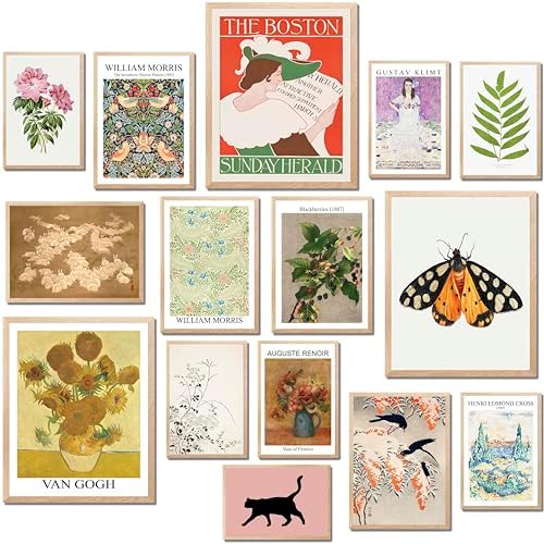 15PCS Unframed Vintage Eclectic Maximalist Art by LANCHI95