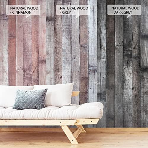Yun-aeon Natural Wood-Grey Contact Paper Peel and Stick Wallpaper - Image 3