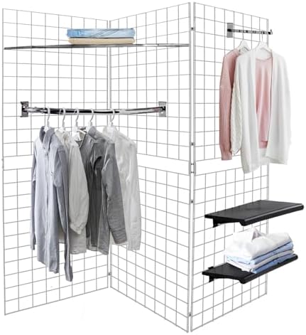Heavy Duty Portable Gridwall Display Panels – 3 × 2' × 6' Black Metal Wall & by 7RiversART