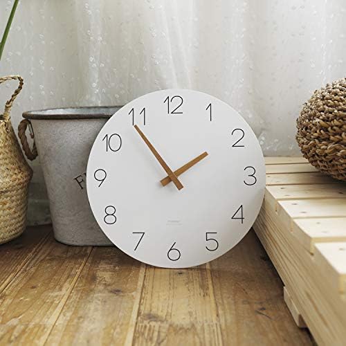 mooas Flatwood Wall Clock, Silent Non-Ticking - Image 4
