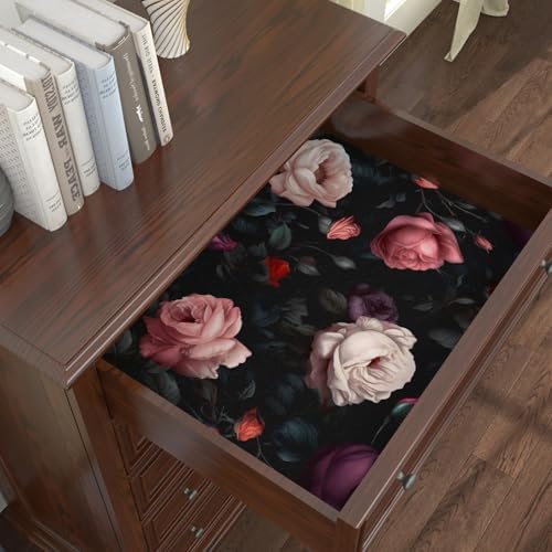 BOKEBEVE Dark Floral Wallpaper Peel and Stick Vintage Purple 17.5 x 393.5In - Image 4