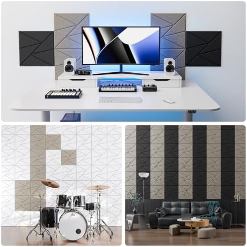 12 Pack Self-Adhesive Acoustic Panels, Sound Proof Foam Panels - Image 4